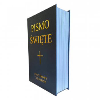 SEJF KASETKA METALOWA BIBLIA PISMO ŚWIĘTE KSIĄŻKA